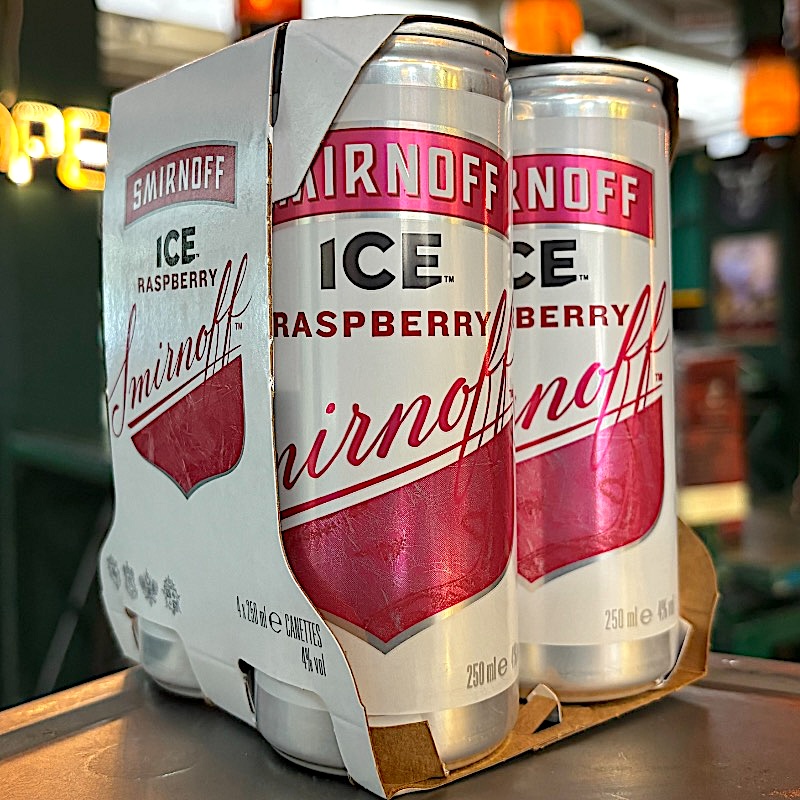 SMIRNOFF ICE RASPBERRY CAN x4